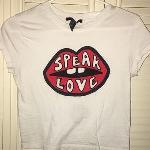SPEAK LOVE graphic tee